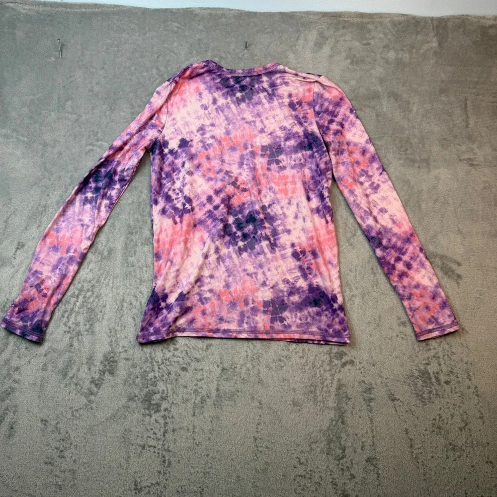 Cuddl Duds Base Layer Set Girls Large Multicolor Tie Dye Comfortech Pajamas 2pk